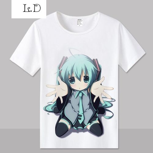 初音未来短袖t恤 千本樱 镜音双子 雪初音 动漫周边男女衣服夏装 14