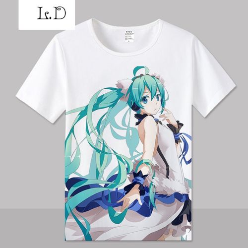 初音未来短袖t恤 千本樱 镜音双子 雪初音 动漫周边男女衣服夏装 8